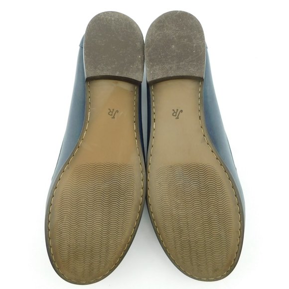 JACK ROGERS Navy Blue Leather Slip-on Penny Loafer Flats 11 - Picture 5 of 7